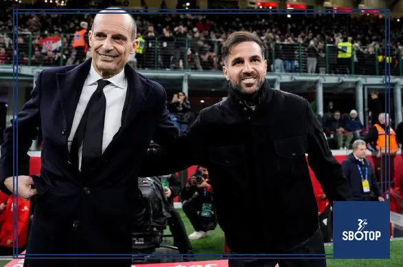 SBOTOP Sideline Clash : Allegri and Fabregas Face Off in AC Milan vs Como Drama