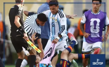 SBOTOP: Argentina’s World Cup Final Shame as Paredes Ignites Post-Match Brawl and Is Sent Off After Spain Triumph